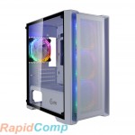 Компьютерный корпус Powercase ALISIO Micro X4W TG LED-Fan White mATX CAMIW-L4